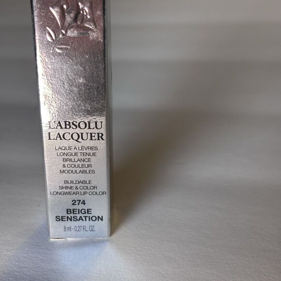 Lancome L'Absolu Lacquer Longwear Lip Color ,# 274 - Beige Sensation 8ml/.27 oz - Picture 3 of 7